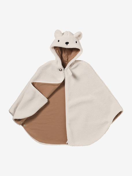 Poncho 18-36 mois pour siège auto & porte bébé beige+écru - vertbaudet enfant 