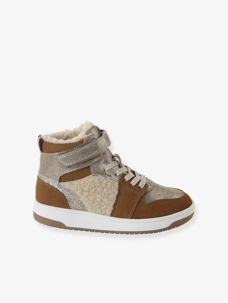 Baskets enfant fille synthétique fourrées camel - vertbaudet enfant 