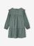 Printed Frilly Dress for Girls ecru+navy blue+sage green+vanilla - vertbaudet enfant 