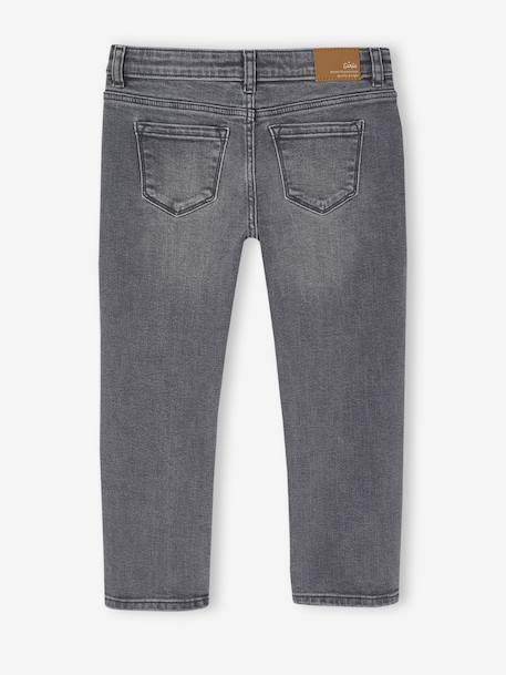 Jean slim fille morphologik tour de hanches large bleu foncé+bleu moyen+denim bleached+denim gris+gris - vertbaudet enfant 