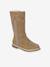 Zip-Up Faux-Fur Lined Boots for Girls camel - vertbaudet enfant 