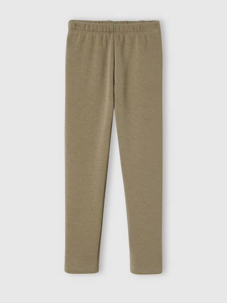 Pack of 2 Leggings Lined in Fleece Knit olive - vertbaudet enfant 