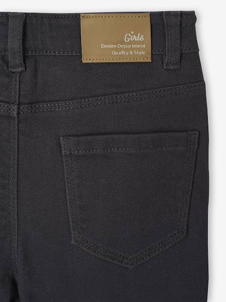 Slim-fit trousers for girls with a slim build anthracite+rosy - vertbaudet enfant 