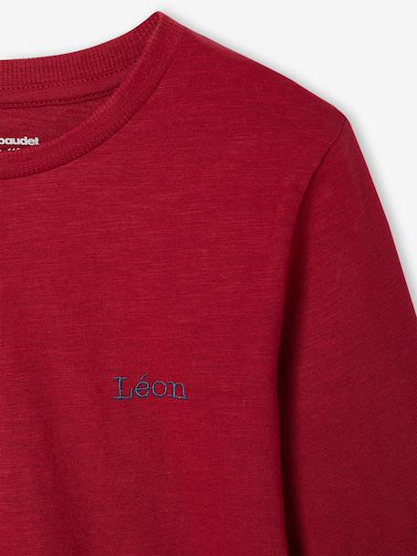 T-shirt garçon unis manches longues personnalisable anthracite+BLEU+jaune+jaune pâle+rouge+vert grisé+vert sapin - vertbaudet enfant 