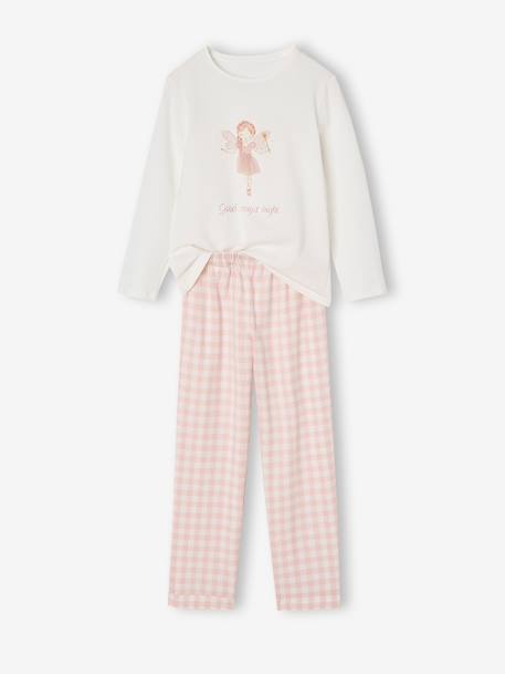 'Dancer' Flannel Pyjamas for Girls rose - vertbaudet enfant 