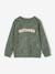 Tee-shirt garçon effet sweat imprimé blanc chiné+écru+lichen+noix de pécan - vertbaudet enfant 
