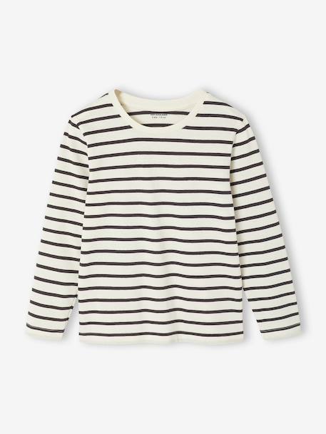 Lot de 3 T-shirts garçon manches longues anthracite+bordeaux - vertbaudet enfant 