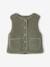 Sleeveless Sherpa Jacket for Girls green+vanilla - vertbaudet enfant 