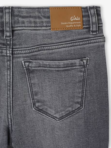 Jean fille slim morphologik tour de hanches medium bleu foncé+bleu moyen+denim bleached+gris - vertbaudet enfant 
