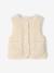 Sleeveless Sherpa Jacket for Girls green+vanilla - vertbaudet enfant 
