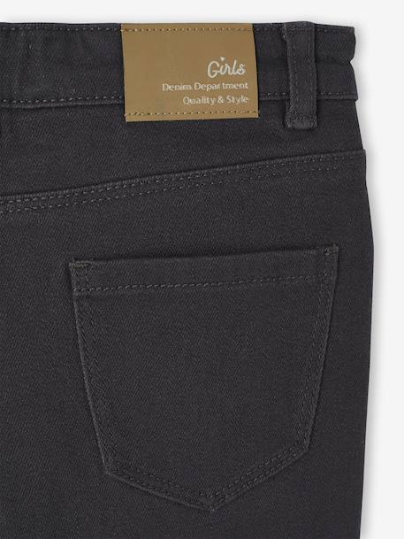MorphologiK slim trousers for girls, medium anthracite+rosy - vertbaudet enfant 
