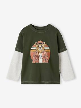 Tee-shirt effet doubles manches garçon - vertbaudet enfant Garçon-Tee-shirt effet doubles manches garçon