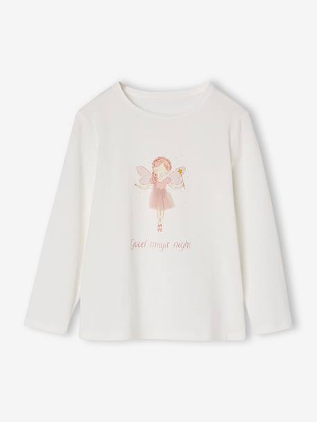 'Dancer' Flannel Pyjamas for Girls rose - vertbaudet enfant 