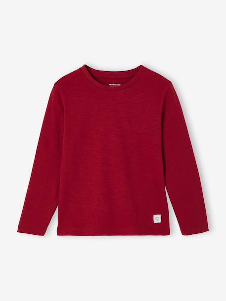 T-shirt garçon unis manches longues personnalisable anthracite+BLEU+jaune+jaune pâle+rouge+vert grisé+vert sapin - vertbaudet enfant 