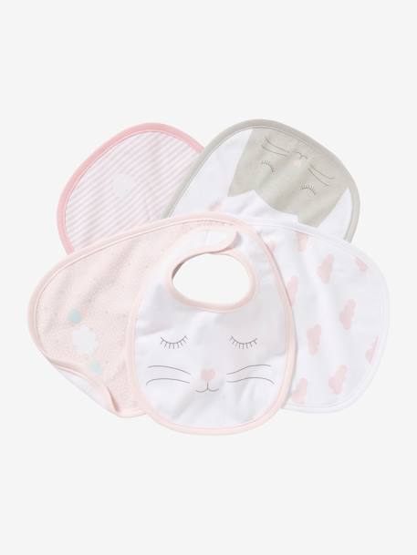 Pack of 5 Newborn Bibs Light Pink - vertbaudet enfant 