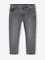 Jean slim fille morphologik tour de hanches large bleu foncé+bleu moyen+denim bleached+denim gris+gris - vertbaudet enfant 