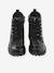 Laced and zipped ankle boots for children, nursery collection black - vertbaudet enfant 