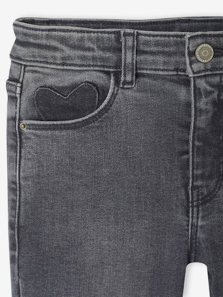 MEDIUM Hip, Slim Leg MorphologiK Jeans, for Girls bleached denim+deep blue+grey+medium blue - vertbaudet enfant 