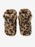 Chaussons montants enfant beige imprimé+rose - vertbaudet enfant 