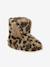 Chaussons montants enfant beige imprimé+rose - vertbaudet enfant 
