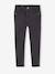 Slim-fit trousers for girls with a slim build anthracite+rosy - vertbaudet enfant 