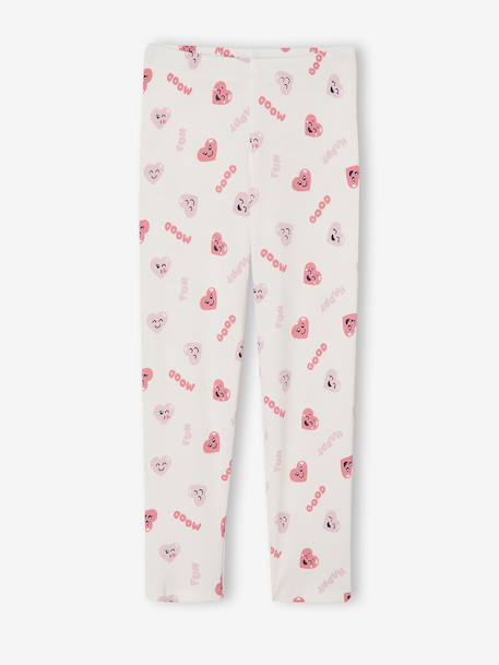 Pack of 2 Pyjamas in Ribbed Knit with Heart Print for Girls navy blue - vertbaudet enfant 