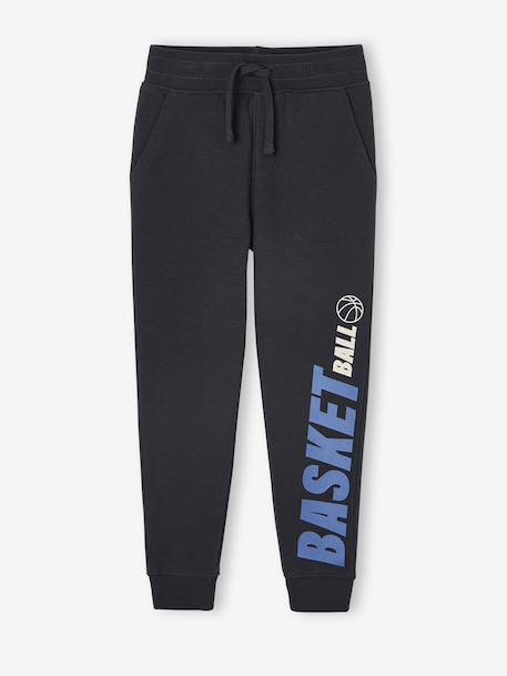 Jogging garçon maxi inscription sport anthracite+gris chiné+noisette - vertbaudet enfant 