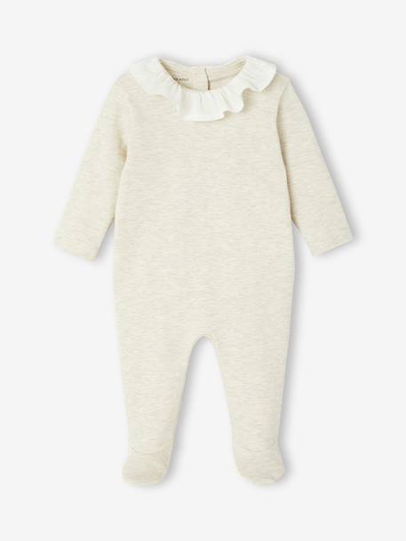 Pack of 2 Sleepsuits for Newborns marl beige - vertbaudet enfant 