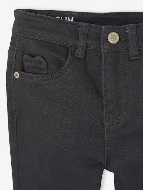 MorphologiK slim trousers for girls anthracite+rosy+sage green - vertbaudet enfant 