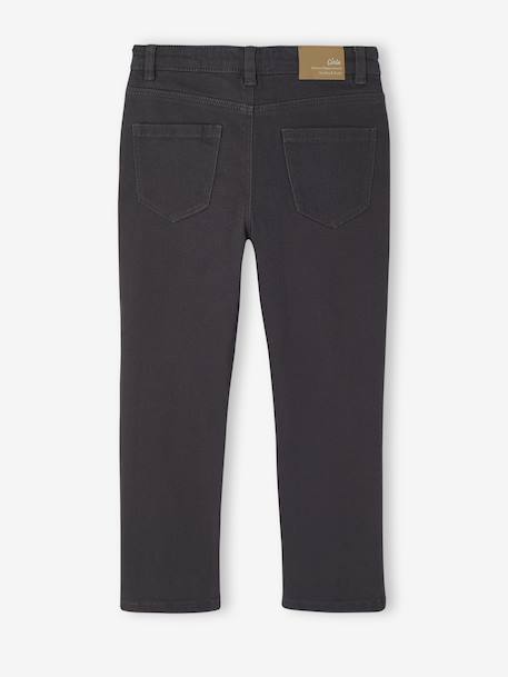 MorphologiK slim trousers for girls, medium anthracite+rosy - vertbaudet enfant 