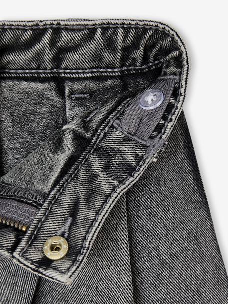 Jupe fille en jean plissée denim gris+stone - vertbaudet enfant 