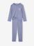 Pack of 2 Pyjamas in Ribbed Knit with Heart Print for Girls navy blue - vertbaudet enfant 