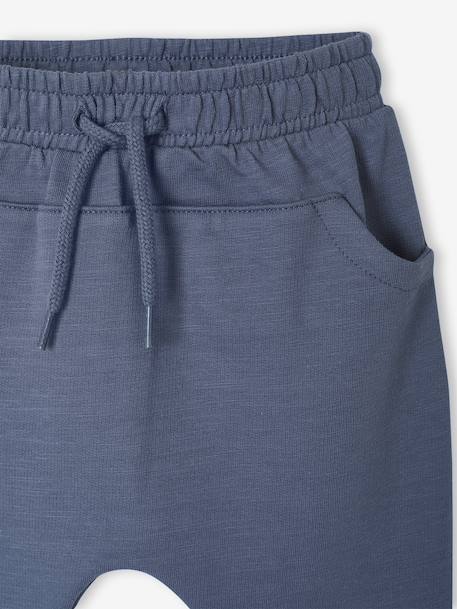 Lot de 2 pantalons bébé en molleton bleu jean+cappuccino+taupe - vertbaudet enfant 