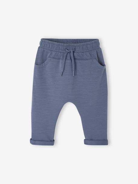 Pack of 2 Fleece Trousers for Babies, Basics cappuccino+denim blue+taupe - vertbaudet enfant 