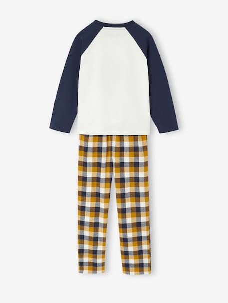 Flannel Bear Pyjamas for Boys ochre - vertbaudet enfant 