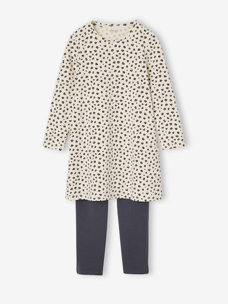 Pack of 2 Leopard Nighties & Leggings Sets ecru - vertbaudet enfant 