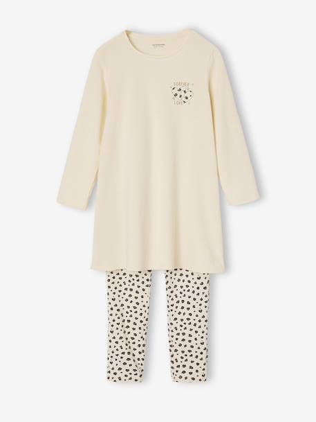 Pack of 2 Leopard Nighties & Leggings Sets ecru - vertbaudet enfant 