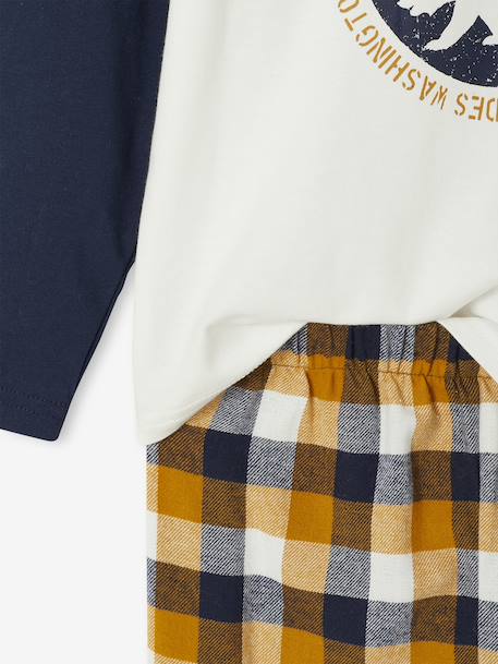 Pyjama garçon flanelle ours ocre - vertbaudet enfant 
