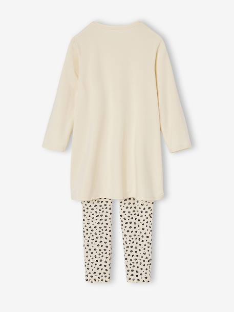Pack of 2 Leopard Nighties & Leggings Sets ecru - vertbaudet enfant 
