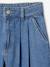Wide-Leg Jeans with Pleats for Girls denim grey+medium blue - vertbaudet enfant 