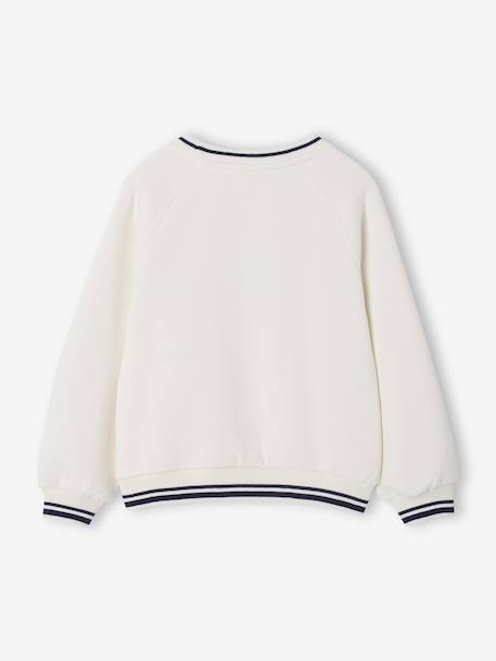 Tennis Club Motif Sweatshirt for Girls ecru - vertbaudet enfant 