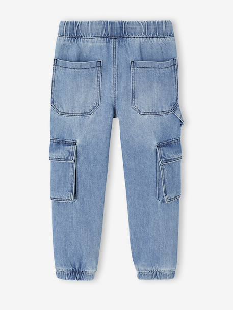 Loose Fit Denim Cargo Trousers for Boys double stone - vertbaudet enfant 