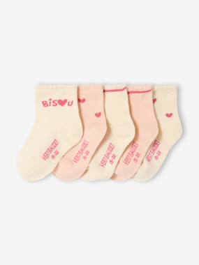 -Lot de 5 paires de chaussettes coeurs bébé