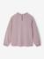 Top with Detail in Broderie Anglaise, for Girls ecru+GREEN DARK SOLID+mauve+navy blue+pale blue - vertbaudet enfant 