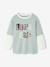 T-Shirt with Flocked Layered Effect for Boys aqua green - vertbaudet enfant 