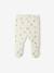 Ensemble matelassé gilet + pantalon à pieds entièrement imprimé écru+rose - vertbaudet enfant 