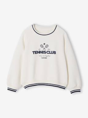 Fille-Sweat sport motif tennis club fille
