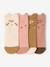 Pack of 4 Pairs of 'Animals' Socks for Babies rose - vertbaudet enfant 