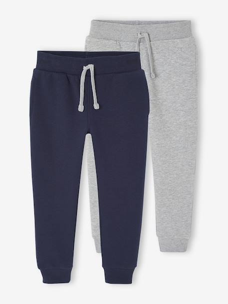 Lot de 2 pantalon jogging garçon marine - vertbaudet enfant 