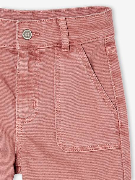 Pantalon fille large MorphologiK fin corail+kaki+vieux rose - vertbaudet enfant 